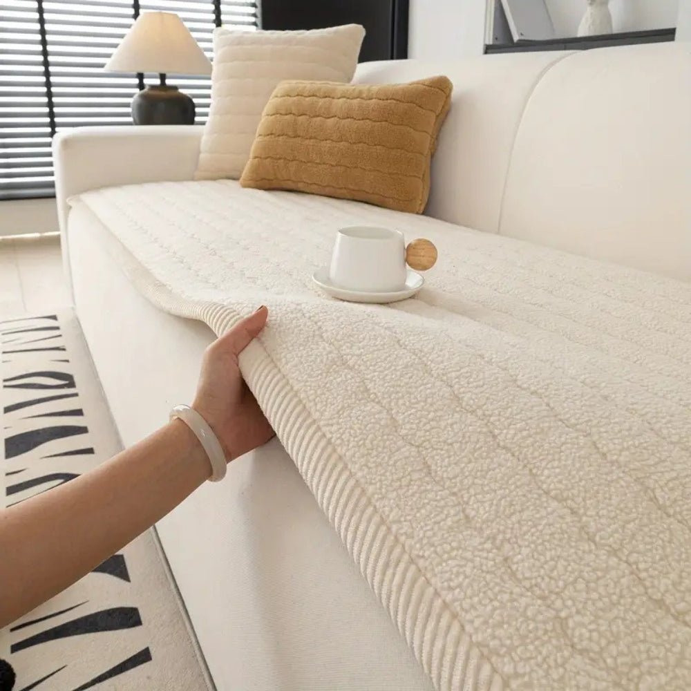 Thick Microfibre Sofa Protector with Non-Slip Backing
