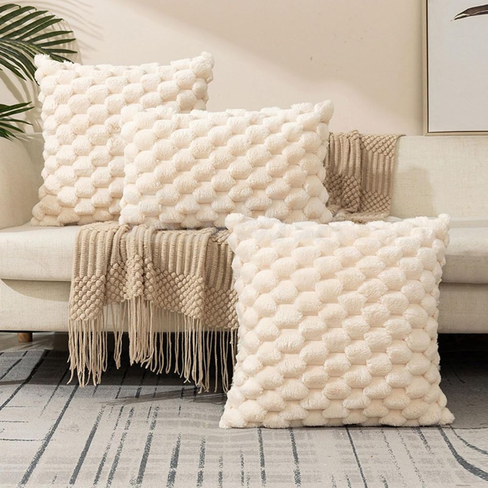 Textured Grid Cushion Cover with Zip