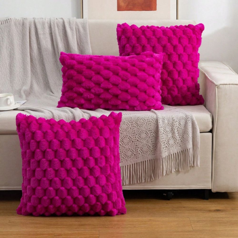 Textured Grid Cushion Cover with Zip