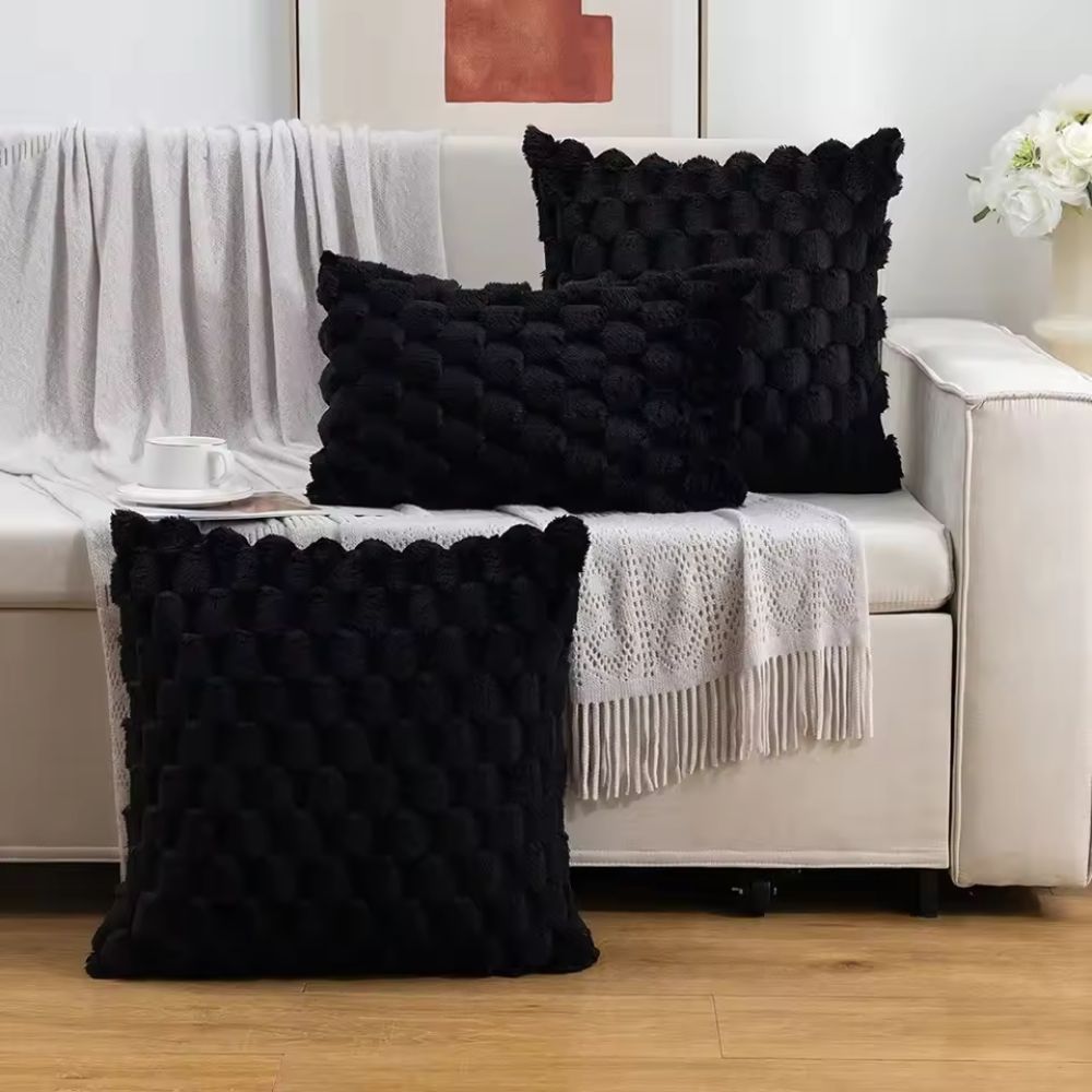 Textured Grid Cushion Cover with Zip