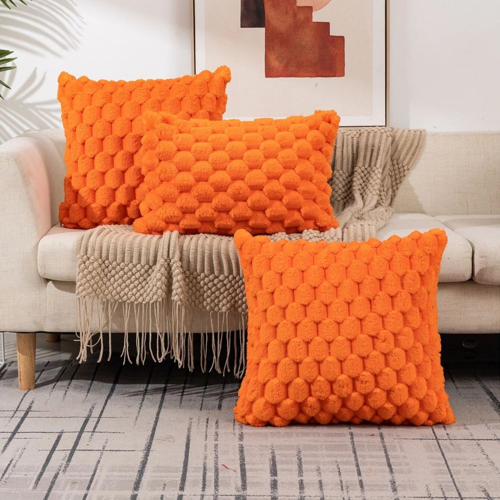 Textured Grid Cushion Cover with Zip