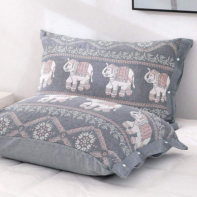 Elephant Cotton Cushion Covers, Set of 2, 50 x 75 cm