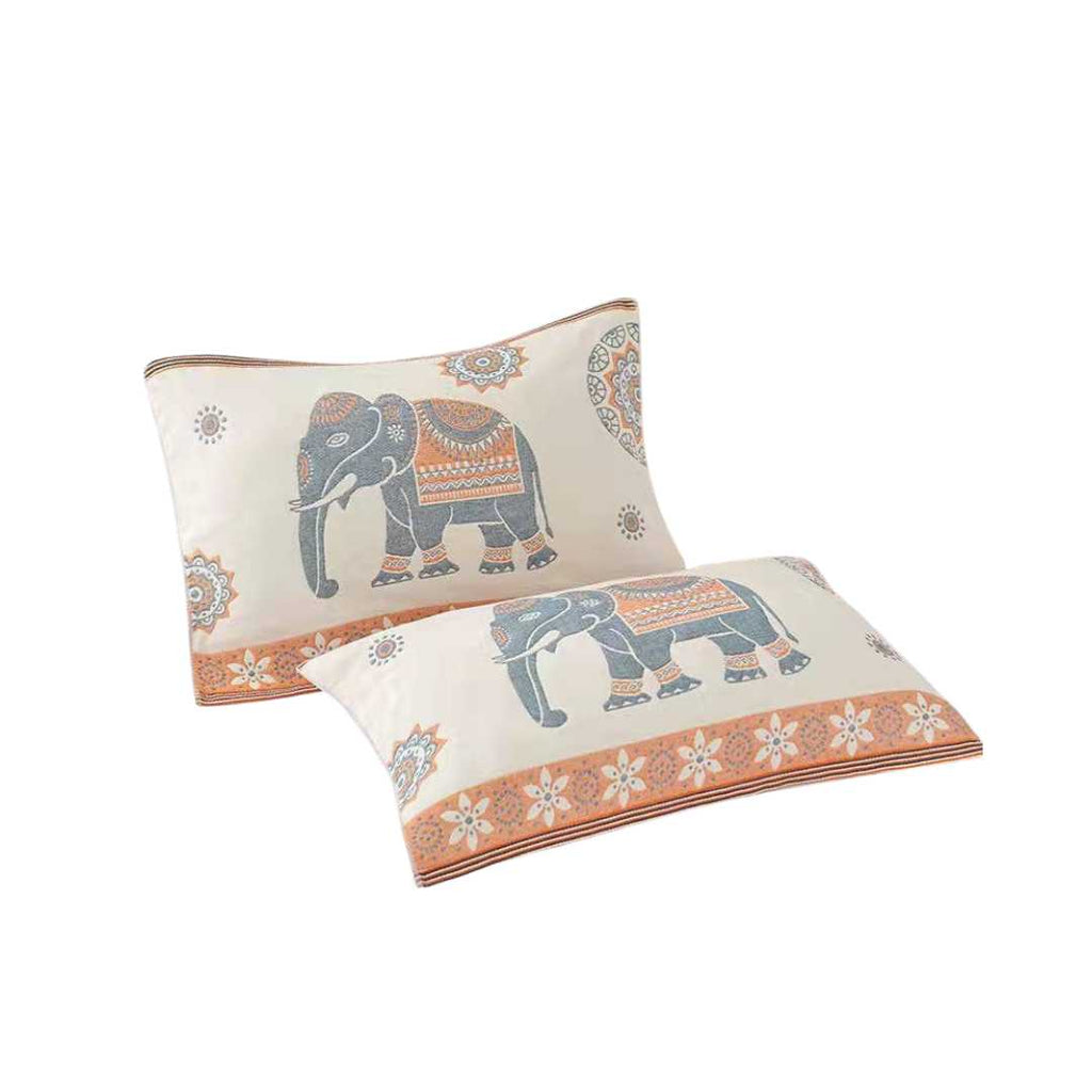 Elephant Cotton Cushion Covers, Set of 2, 50 x 75 cm