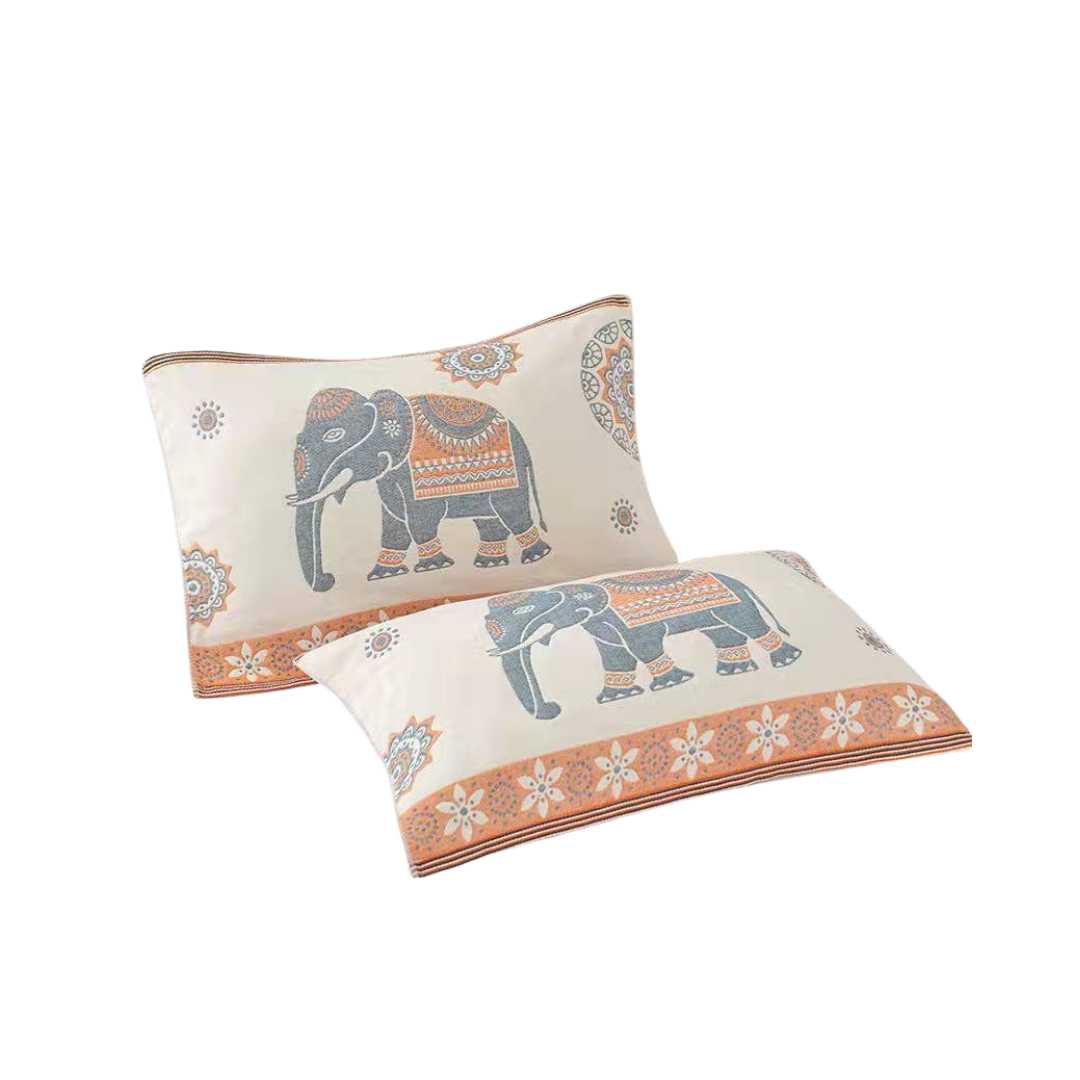 Elephant Cotton Cushion Covers, Set of 2, 50 x 75 cm
