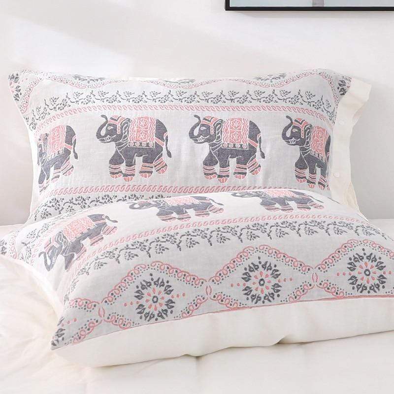 Elephant Cotton Cushion Covers, Set of 2, 50 x 75 cm