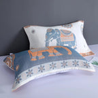 Elephant Cotton Cushion Covers, Set of 2, 50 x 75 cm