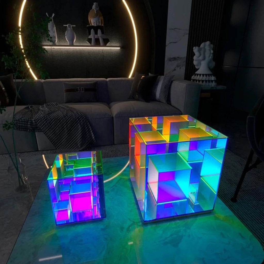 USB Acrylic Colour Cube Table Lamp