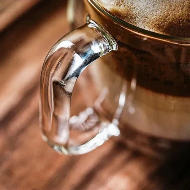 Blown Glass Mug with Handle, 450 ml