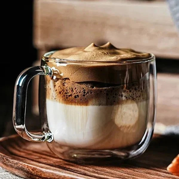 Blown Glass Mug with Handle, 450 ml