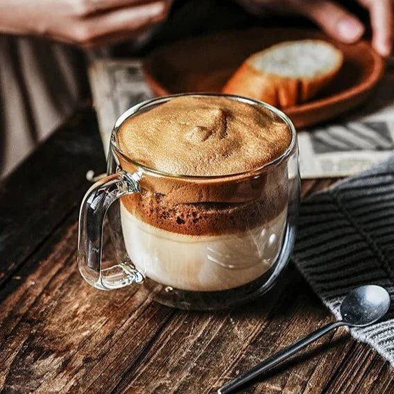 Blown Glass Mug with Handle, 450 ml