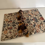 Vintage Floral and Bird Jacquard Table Runner