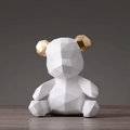 Geometric Resin Bear Ornament, 18 cm