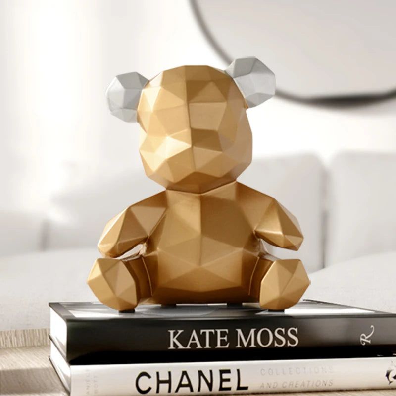 Geometric Resin Bear Ornament, 18 cm