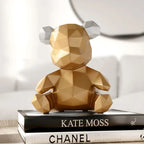 Geometric Resin Bear Ornament, 18 cm