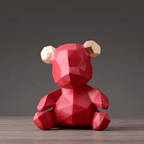 Geometric Resin Bear Ornament, 18 cm