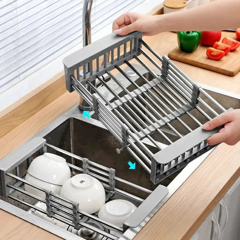 Extendable Stainless Steel Sink Draining Basket