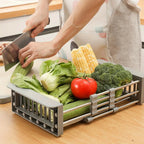 Extendable Stainless Steel Sink Draining Basket