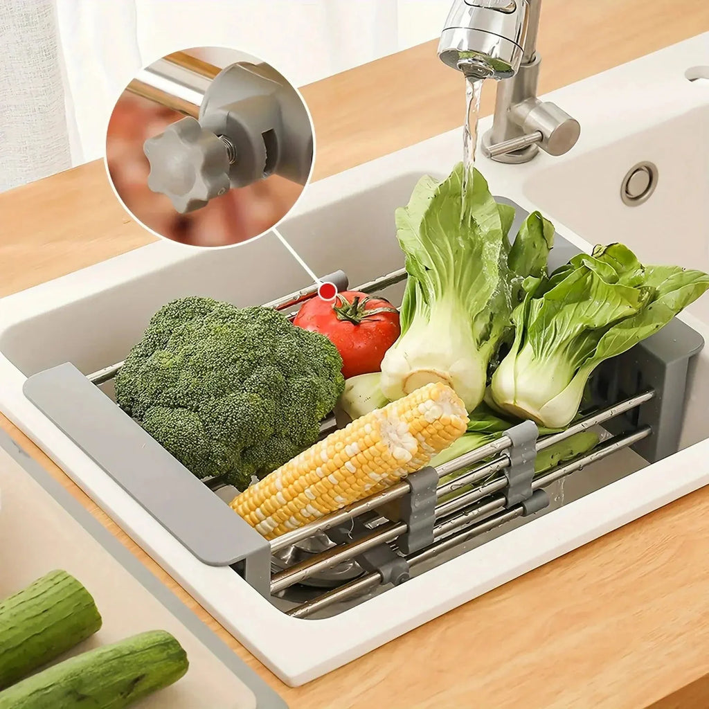 Extendable Stainless Steel Sink Draining Basket