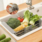 Extendable Stainless Steel Sink Draining Basket