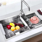 Extendable Stainless Steel Sink Draining Basket