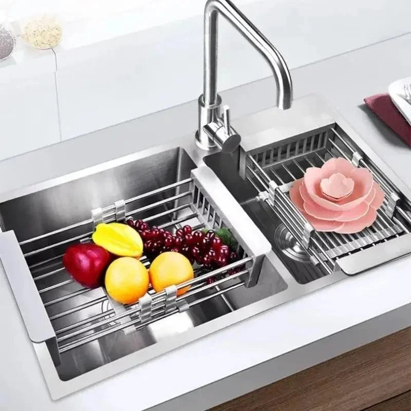 Extendable Stainless Steel Sink Draining Basket