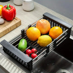 Extendable Stainless Steel Sink Draining Basket