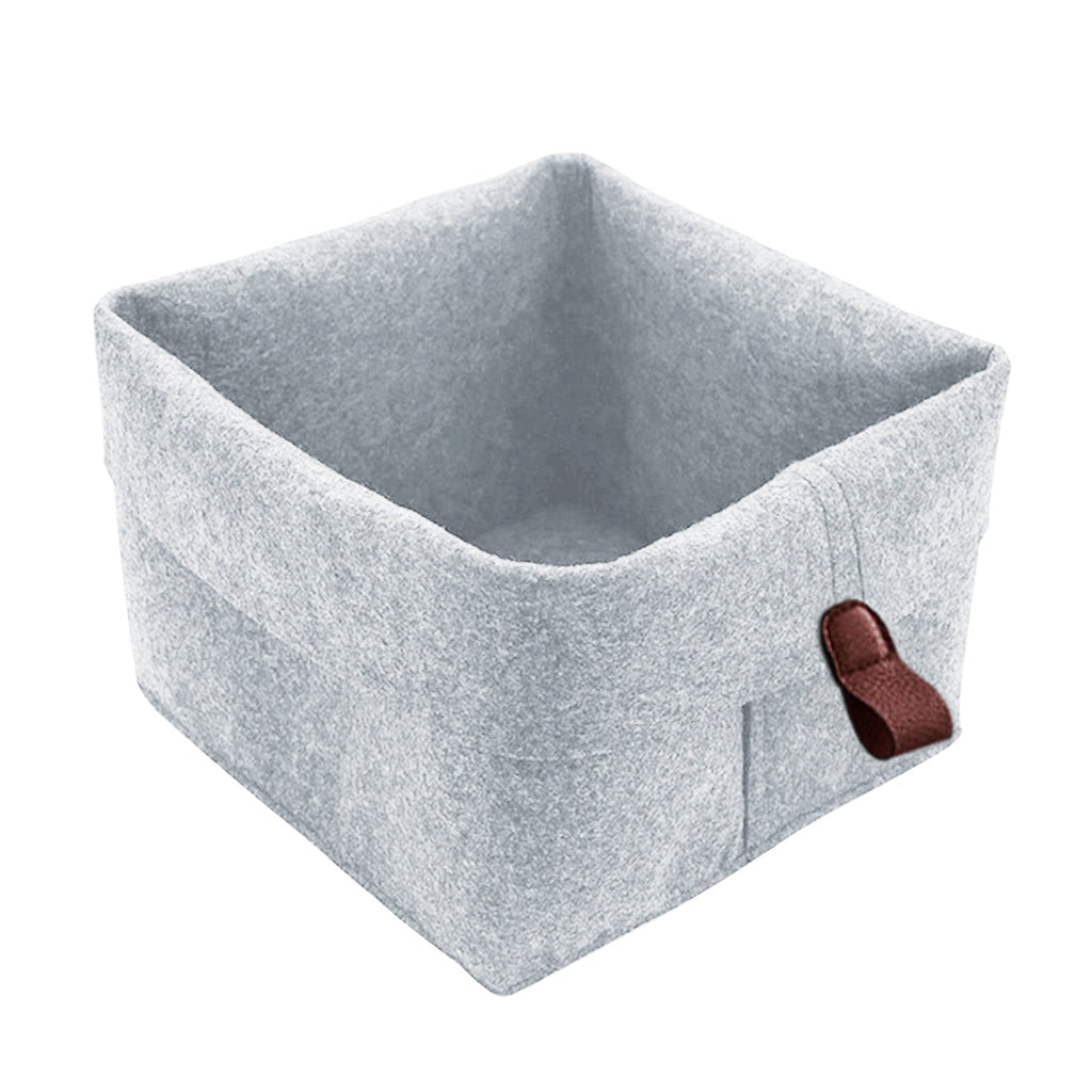 Felt Storage Basket with Fold-Down Rim