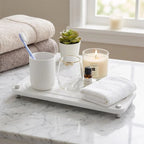 Diatomaceous Earth Sink Tray with Steel Feet, 28 x 11 cm