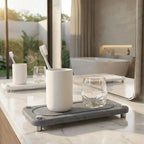 Diatomaceous Earth Sink Tray with Steel Feet, 28 x 11 cm