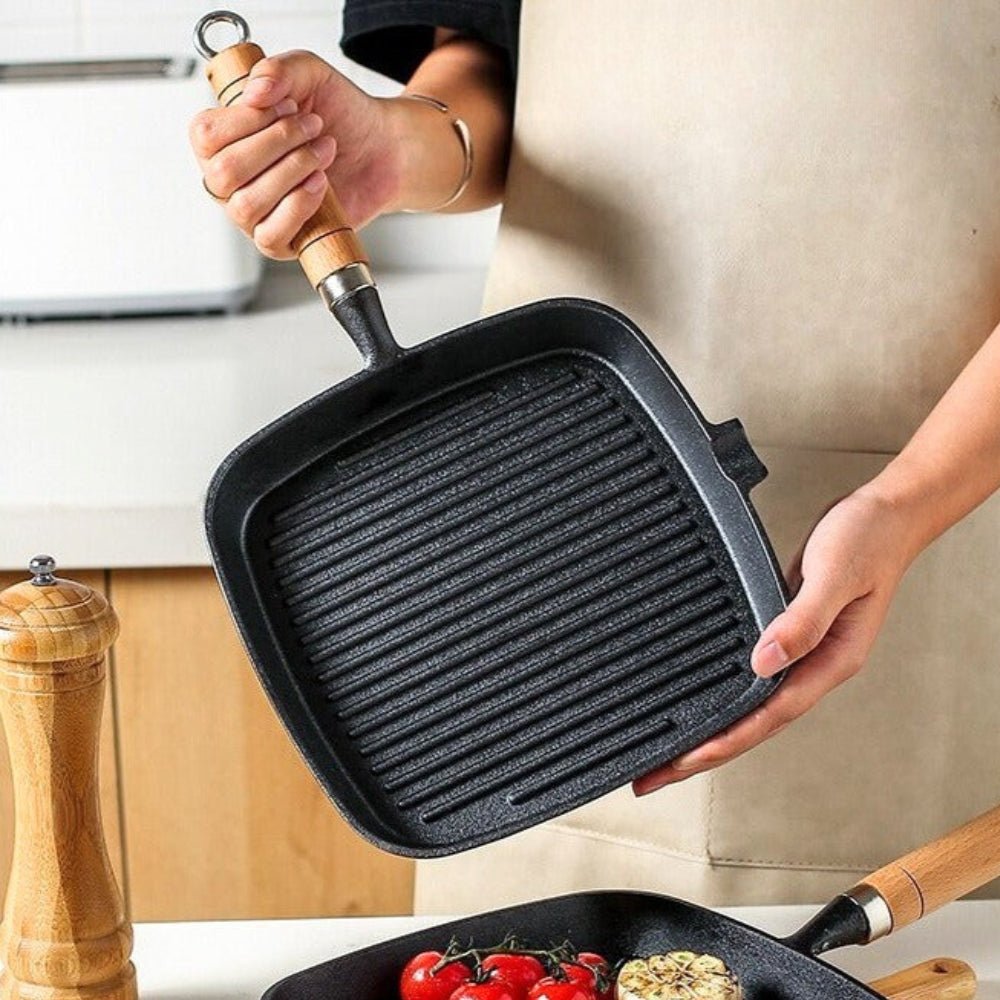 Ridged Cast Iron Grill Pan