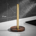 Walnut and Stainless Steel Kitchen Roll Holder