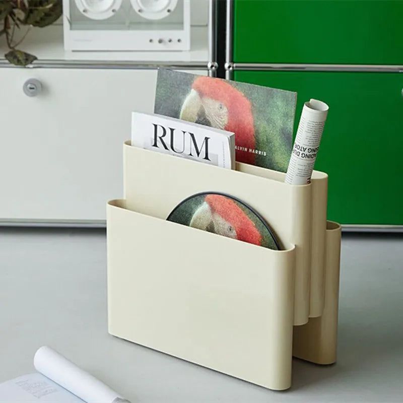 Freestanding Plastic Magazine Rack