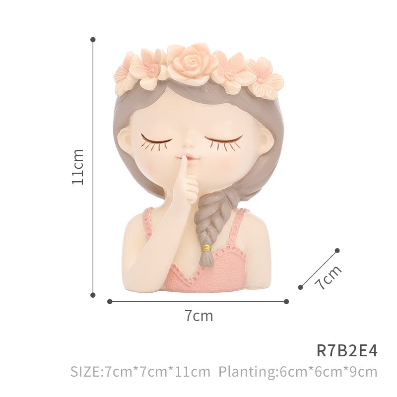 Little Girl Resin Succulent Planter