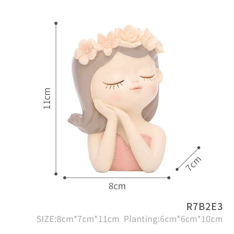 Little Girl Resin Succulent Planter