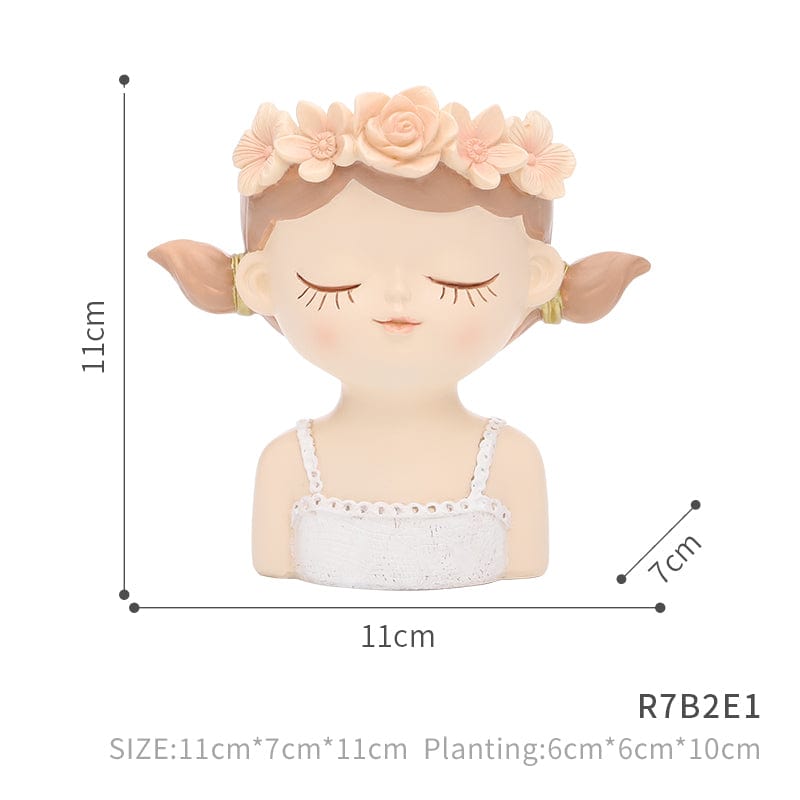 Little Girl Resin Succulent Planter