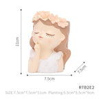 Little Girl Resin Succulent Planter