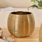 Gold Finish Ceramic Plant Pot