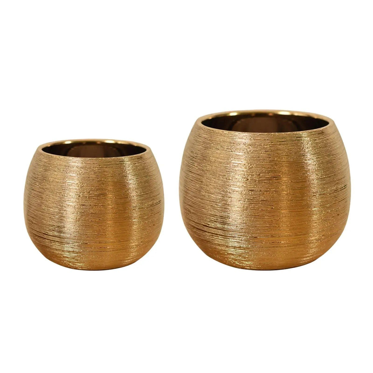 Gold Finish Ceramic Plant Pot