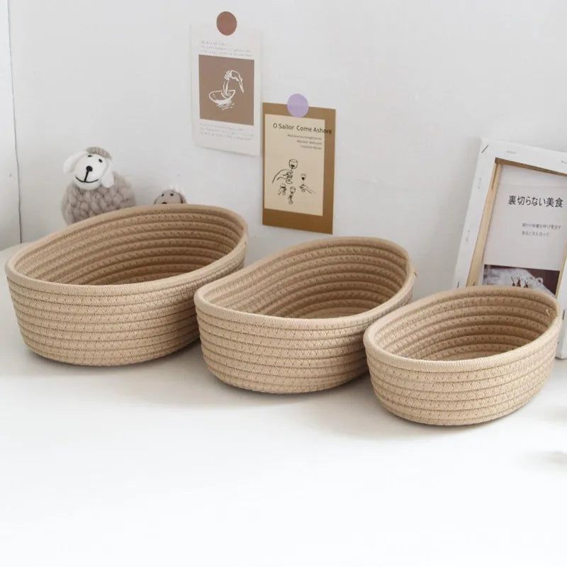 Small Woven-Style Storage Basket
