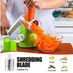 Manual Rotary Grater with 3 Stainless Steel Drums