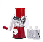 Manual Rotary Grater with 3 Stainless Steel Drums