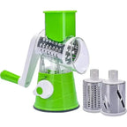 Manual Rotary Grater with 3 Stainless Steel Drums
