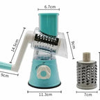 Manual Rotary Grater with 3 Stainless Steel Drums