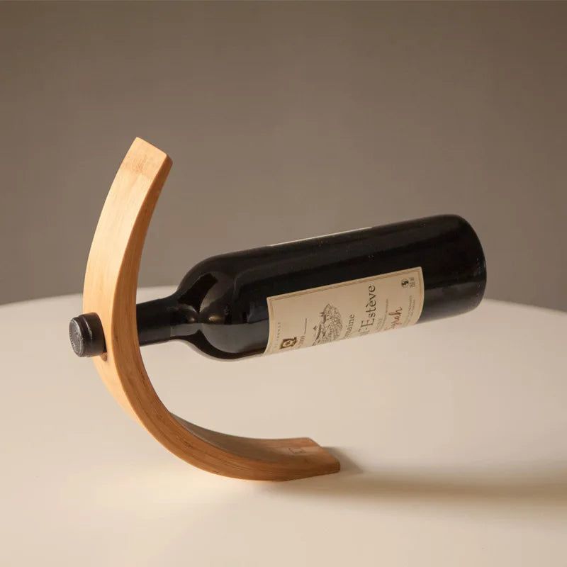 Bamboo Wine Bottle Display Rack