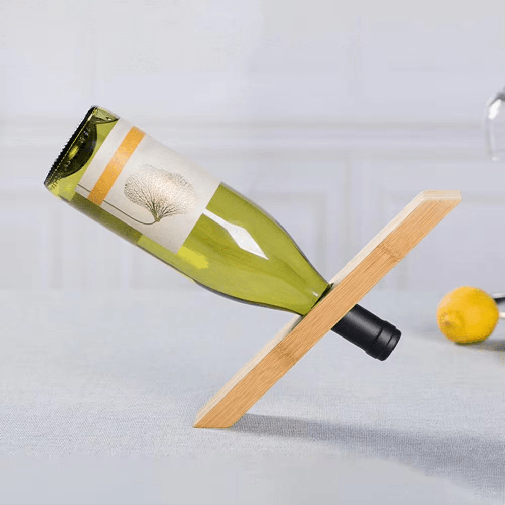 Bamboo Wine Bottle Display Rack