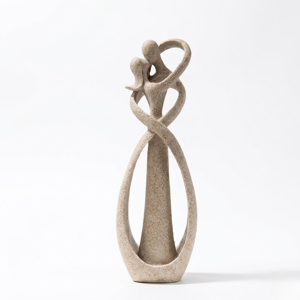 Abstract Embrace Resin Sculpture