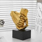 Intertwined Hands Resin Sculpture
