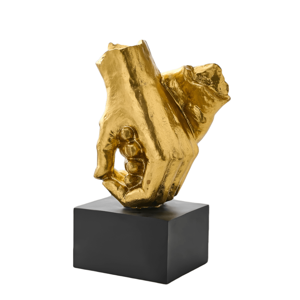 Intertwined Hands Resin Sculpture