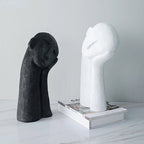 Thoughtful Face Resin Sculpture
