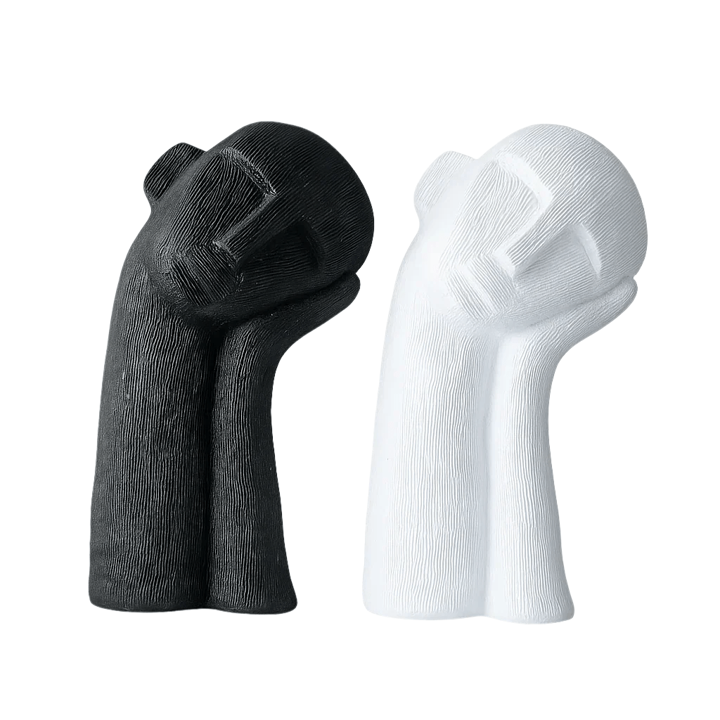 Thoughtful Face Resin Sculpture